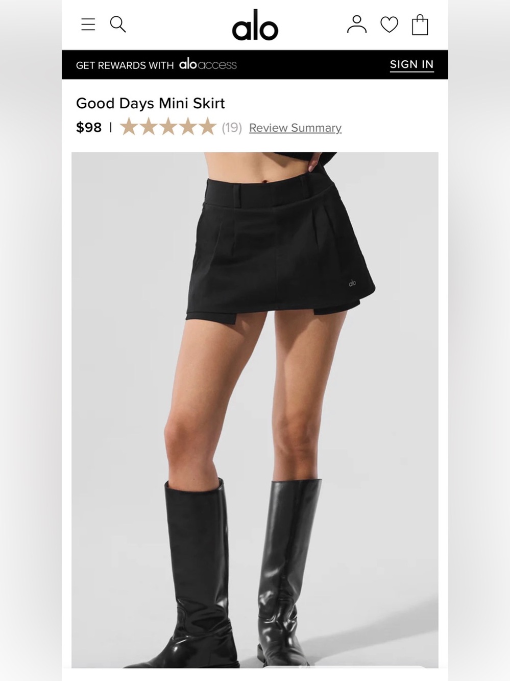 ALO Good Days Mini Skirt